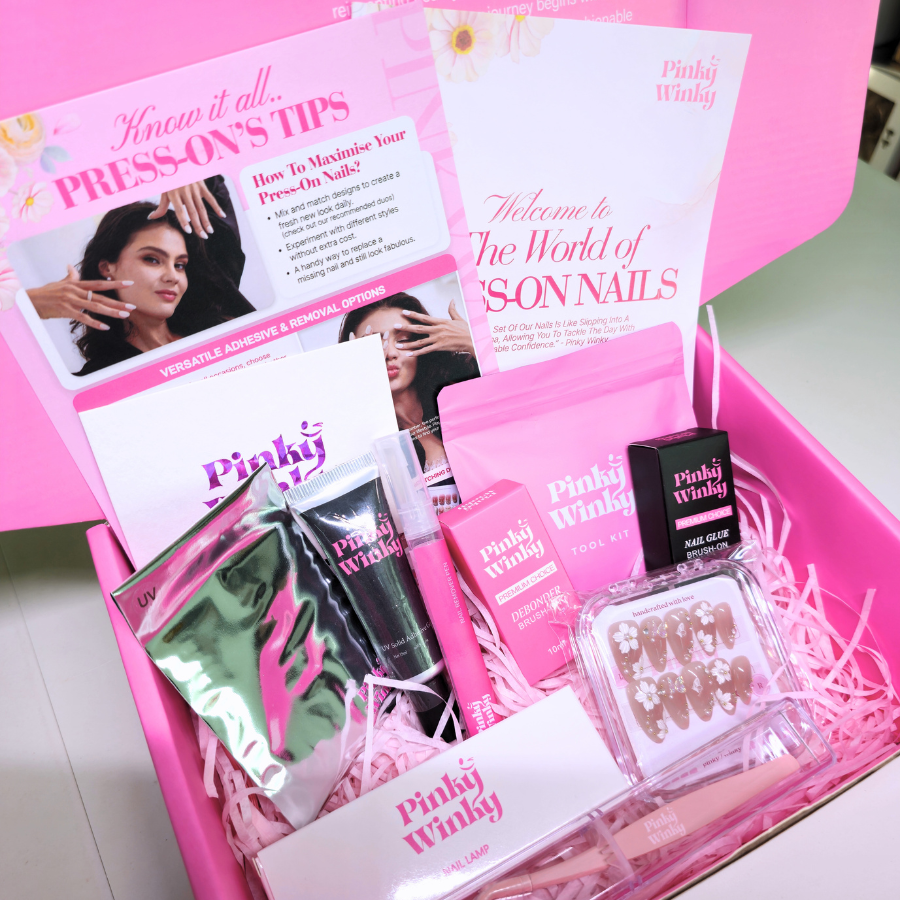 Complete Press-On Nails Starter Kit (UV & Glue)