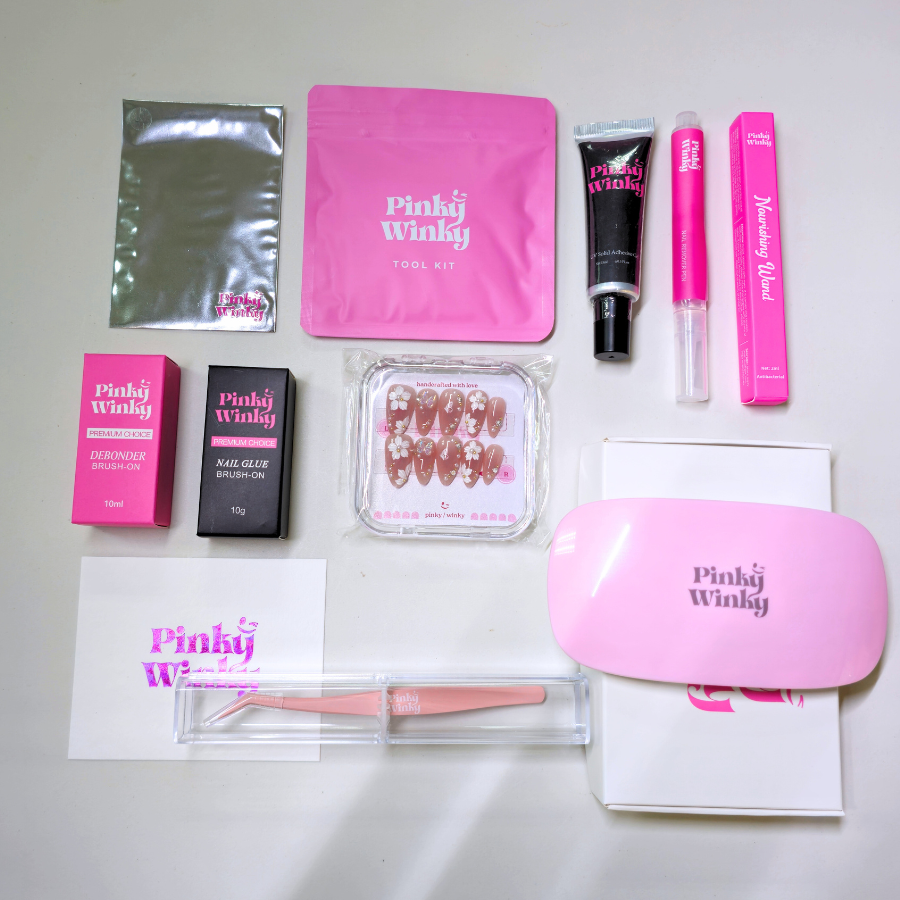 Complete Press-On Nails Starter Kit (UV & Glue)